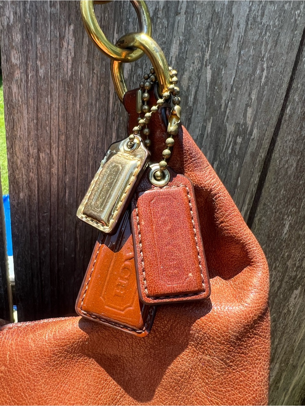Coach Cognac Leather Hobo Bag with Gold Hardware - Picture 3 of 4